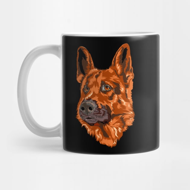 German shepherd by DmitryPayvinart